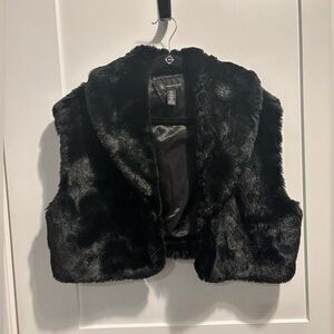 Black Faux Fur Vest, Macy’s INC